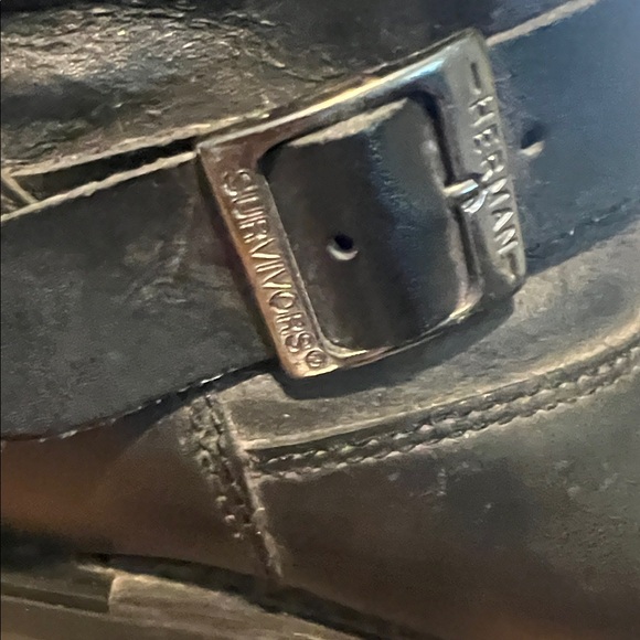 Men's Black Leather Buckle Boots - Picture 10 of 10